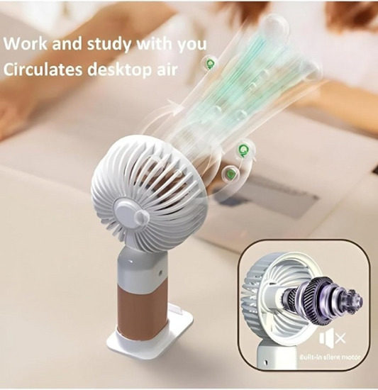 Portable Mini Rechargeable Fan – Single Speed Air Cooler for Summer Relief