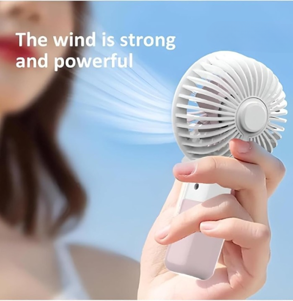 Portable Mini Rechargeable Fan – Single Speed Air Cooler for Summer Relief