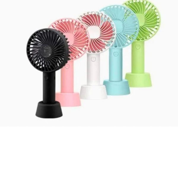 Portable USB Rechargeable Mini Fan – 3-Speed Handheld Cooling Fan (Random Color)