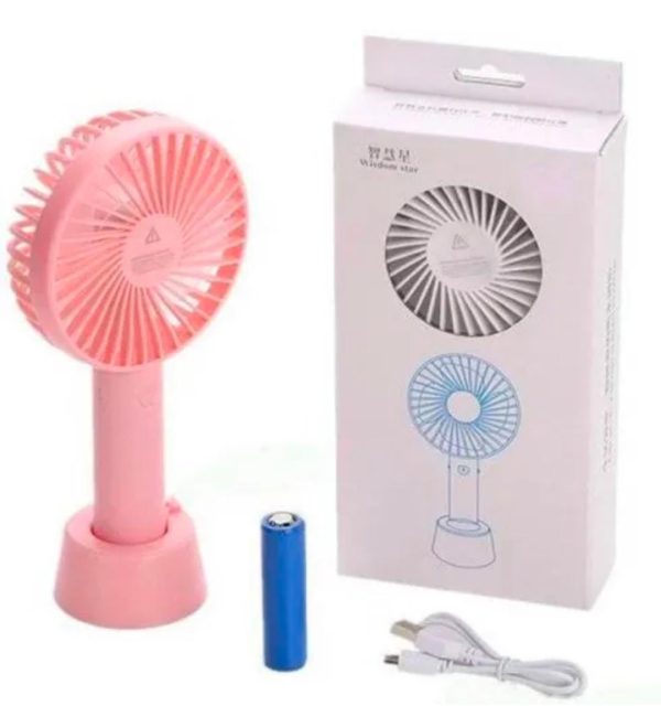 Portable USB Rechargeable Mini Fan – 3-Speed Handheld Cooling Fan (Random Color)
