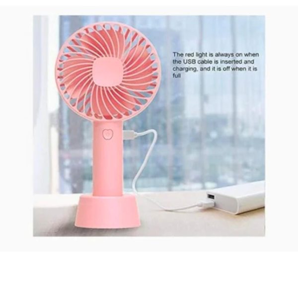 Portable USB Rechargeable Mini Fan – 3-Speed Handheld Cooling Fan (Random Color)