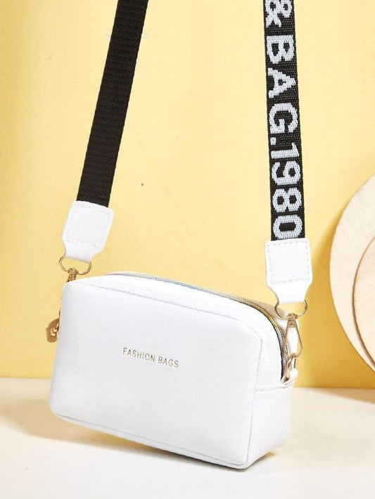 PU Leather Crossbody Bag for Women – Small Shoulder Bag with Wide Strap