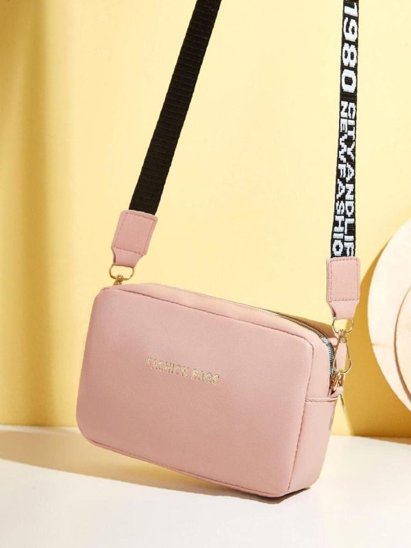 PU Leather Crossbody Bag for Women – Small Shoulder Bag with Wide Strap