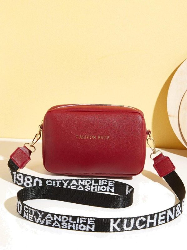 PU Leather Crossbody Bag for Women – Small Shoulder Bag with Wide Strap