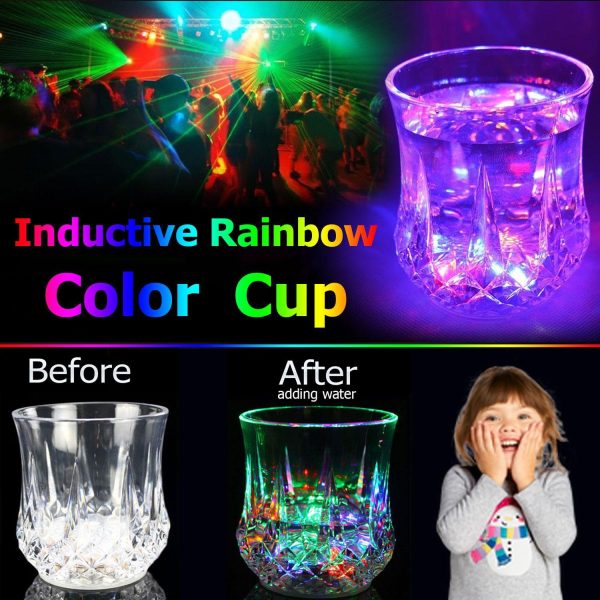 LED Glowing Water Cup – Flashing Pineapple Mug Rainbow Light Inductive – 200ml