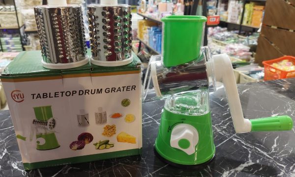 Tabletop Drum Grater – Manual Vegetable Cutter & Slicer for Kitchen (Random Color)
