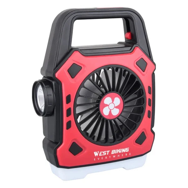 Camping Light Fan Power Bank – Rechargeable Mini Fan with Flashlight (Random)