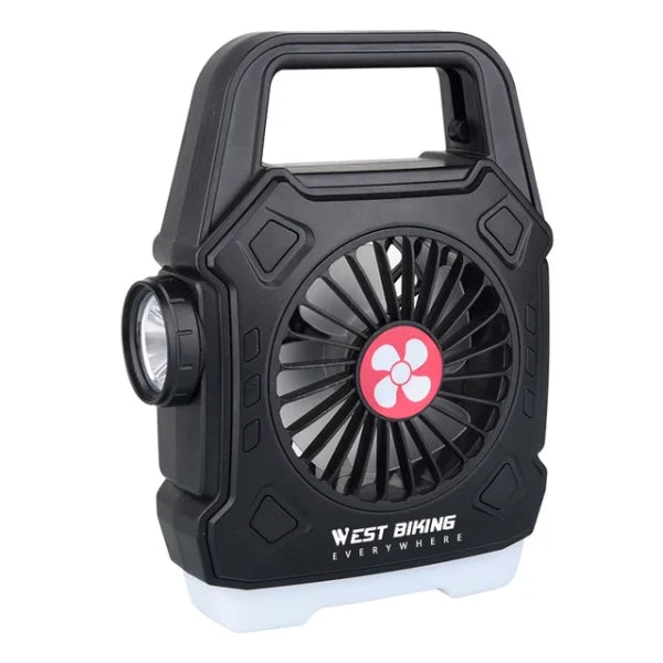 Camping Light Fan Power Bank – Rechargeable Mini Fan with Flashlight (Random)
