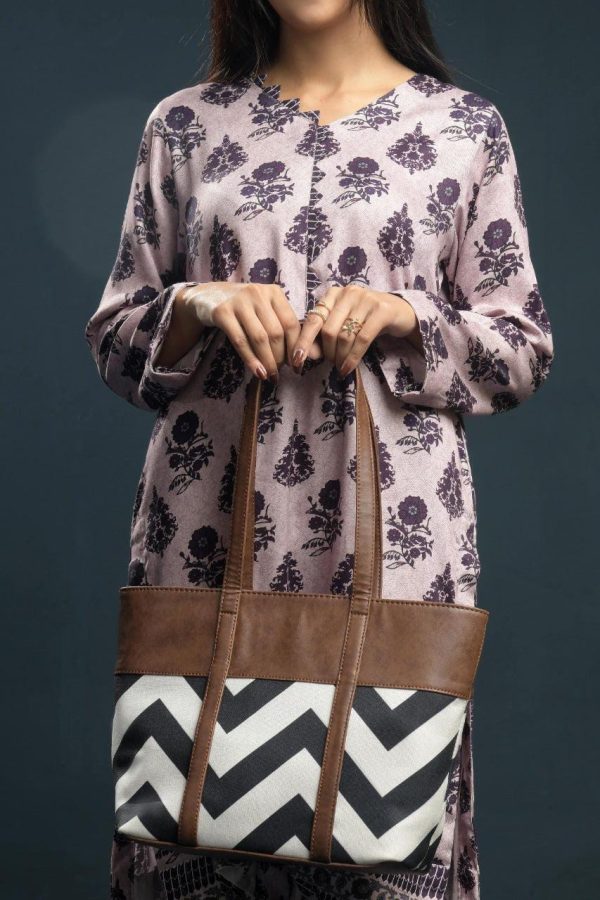 Printed PU Leather Tote Bag for Women – Shoulder Handbag & Stylish Purse Combo