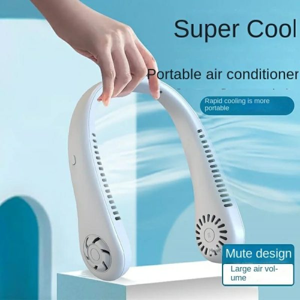 X5 Leafless Hanging Neck Fan – Portable Rechargeable Neck Fan for Summer Use