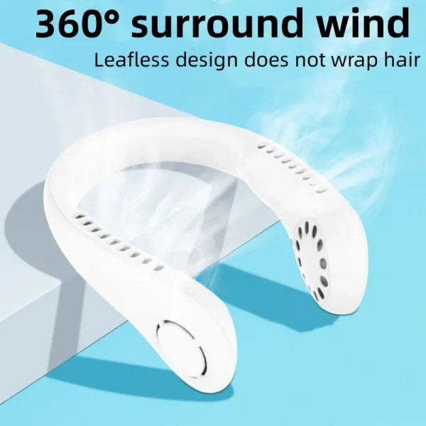 X5 Leafless Hanging Neck Fan – Portable Rechargeable Neck Fan for Summer Use