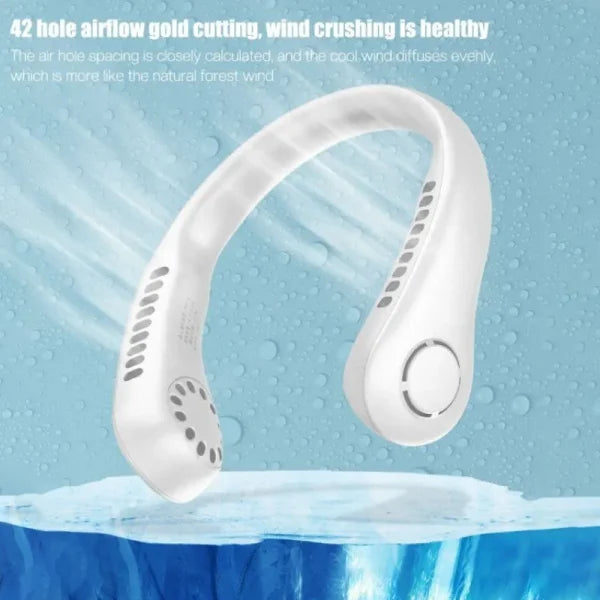X5 Leafless Hanging Neck Fan – Portable Rechargeable Neck Fan for Summer Use