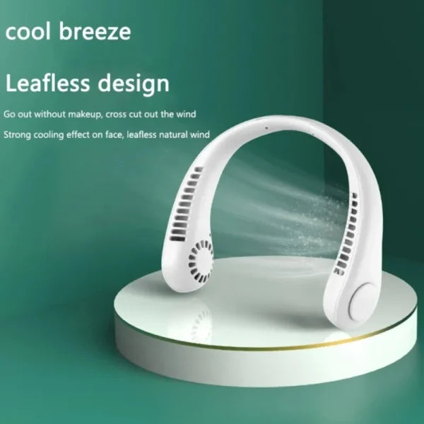X5 Leafless Hanging Neck Fan – Portable Rechargeable Neck Fan for Summer Use